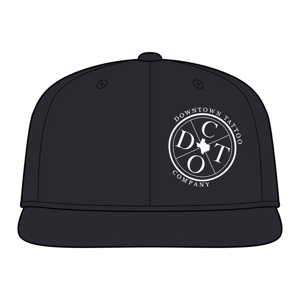 DTC Round Logo Flexfit 6297F Fitted Flat Bill Cap