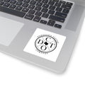 DTC round white decal shown at 3 by 3 inches