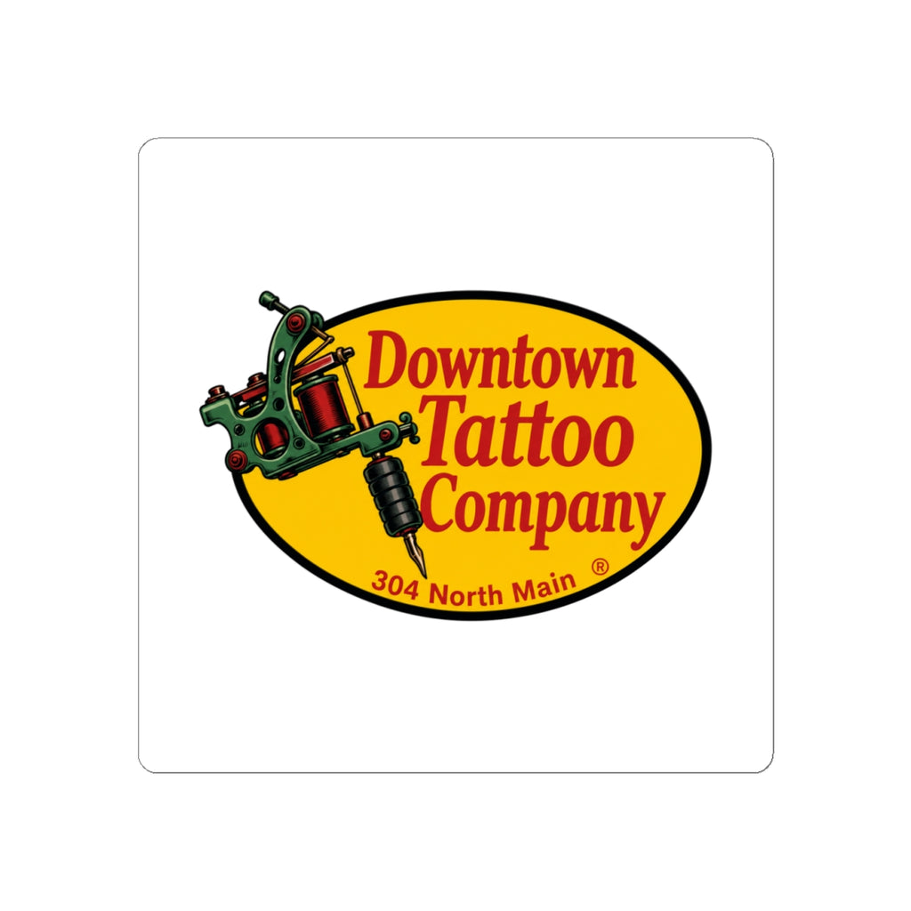 DTC vintage white decal close-up
