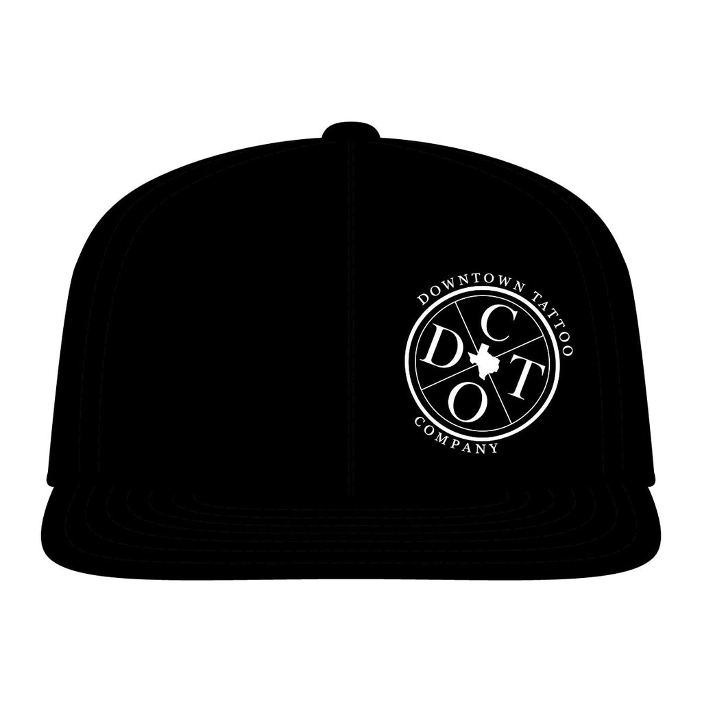 DTC round logo fitted flat-bill cap in Black
