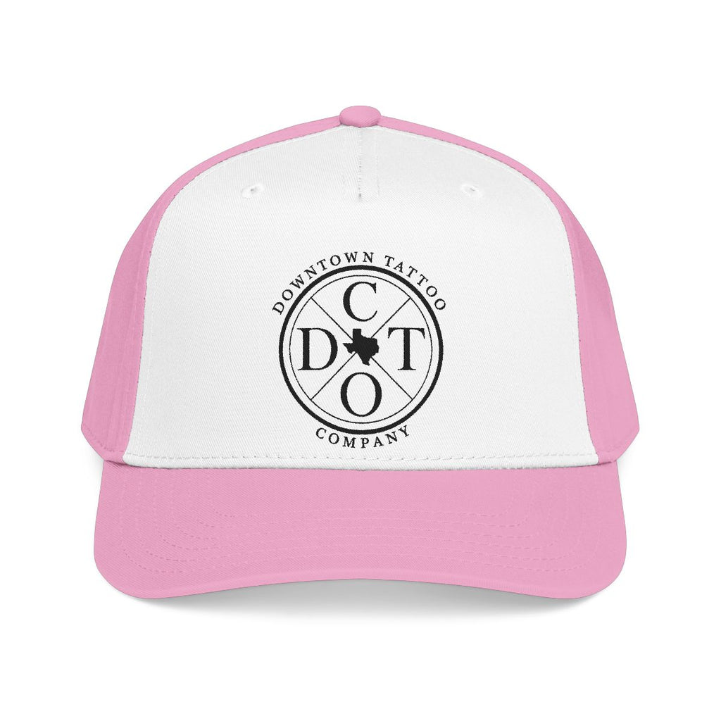 DTC round logo OTTO 31-069 snapback cap - Pink / White / Pink - Front view