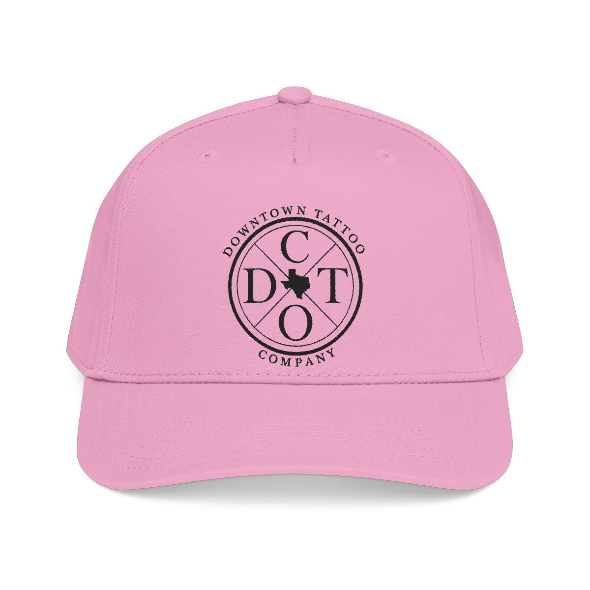 DTC round logo OTTO 31-069 snapback cap - Pink - Front view