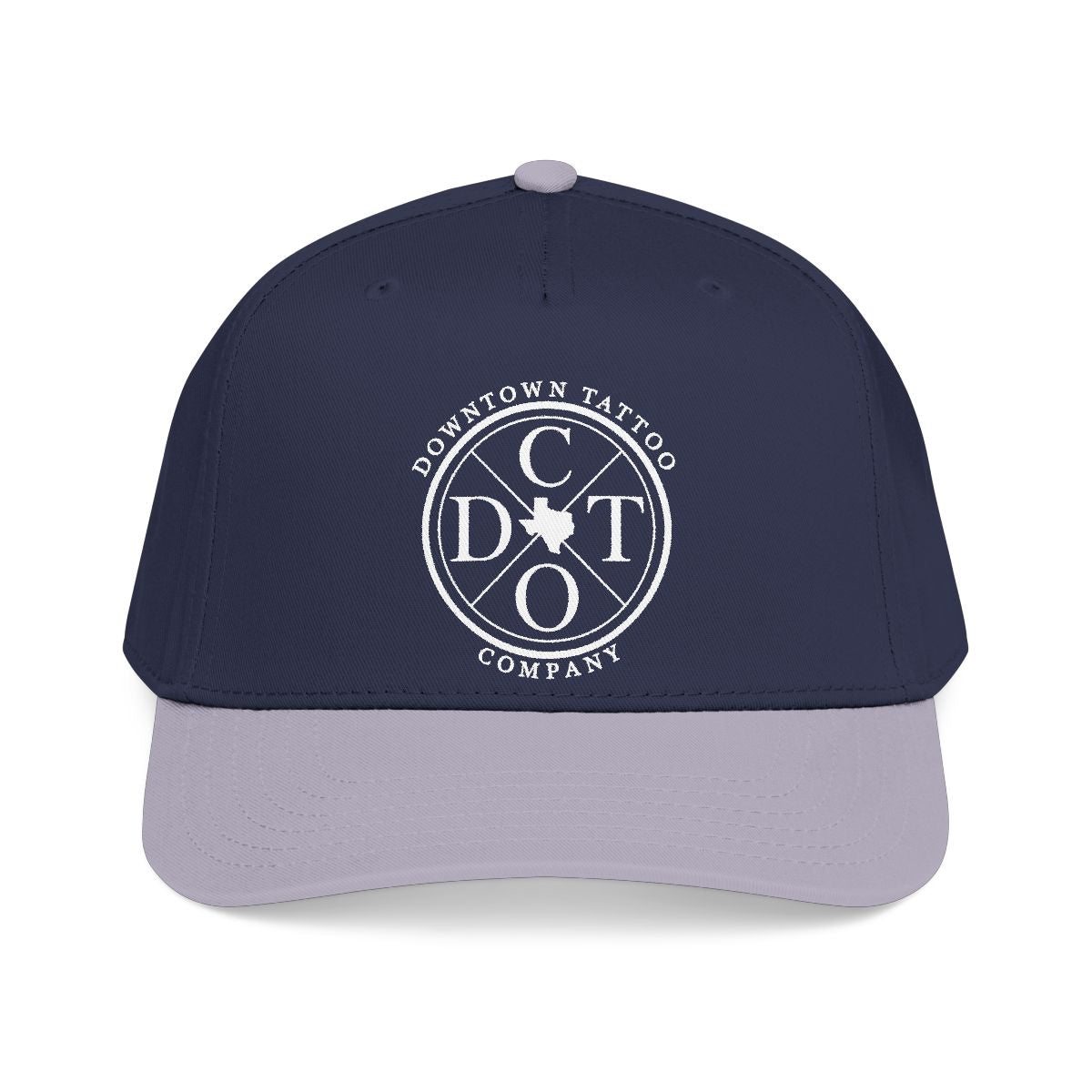 DTC round logo OTTO 31-069 snapback cap - Grey / Navy - Front view