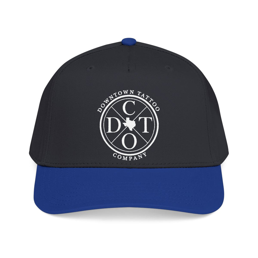 DTC round logo OTTO 31-069 snapback cap - Royal / Black - Front view