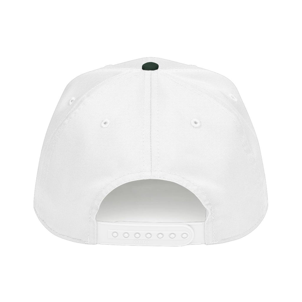 DTC round logo OTTO 31-069 snapback cap - Dark Green / White - Rear snapback view