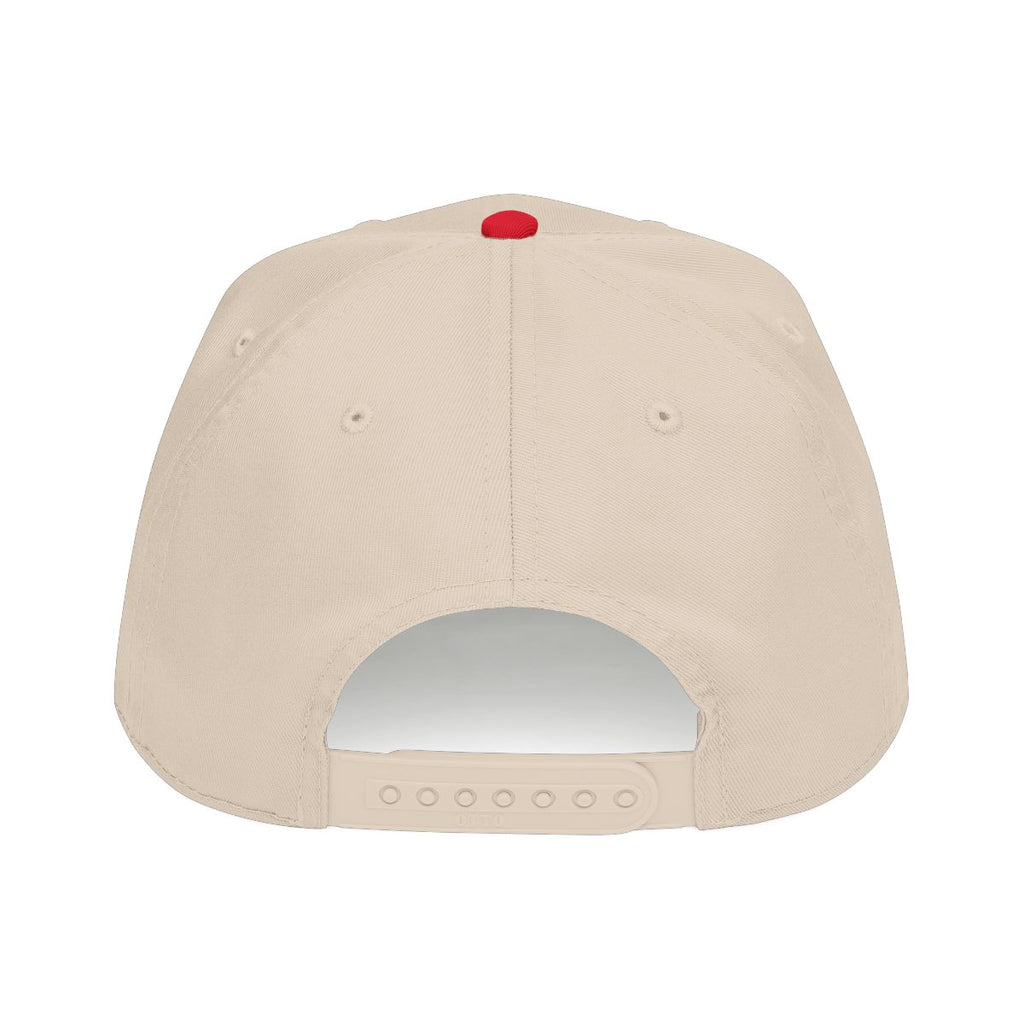 DTC round logo OTTO 31-069 snapback cap - Red / Natural - Rear snapback view