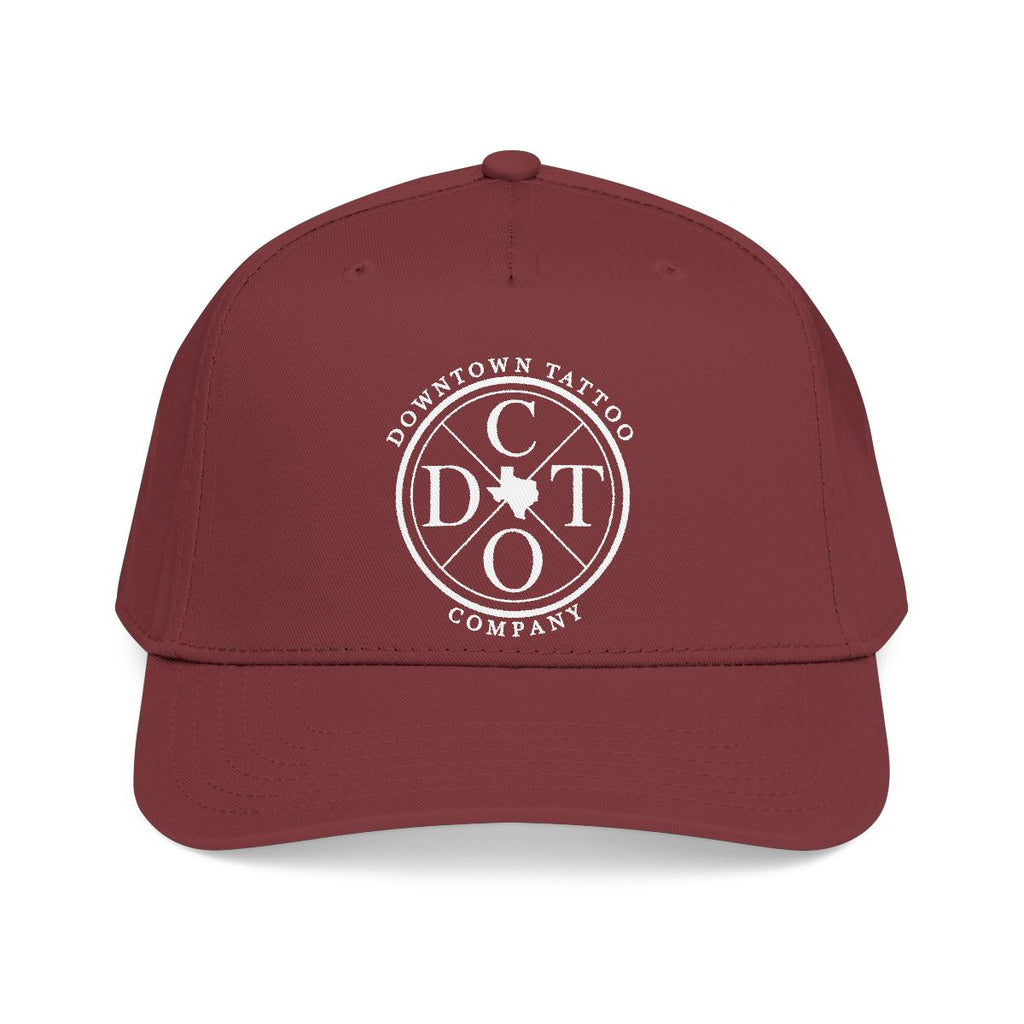 DTC round logo OTTO 31-069 snapback cap - Maroon - Front view