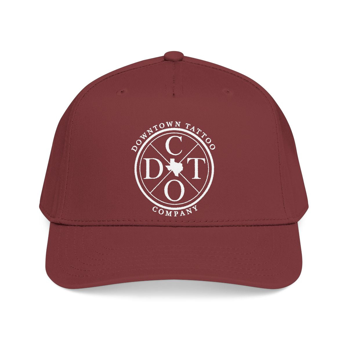 DTC round logo OTTO 31-069 snapback cap - Maroon - Front view