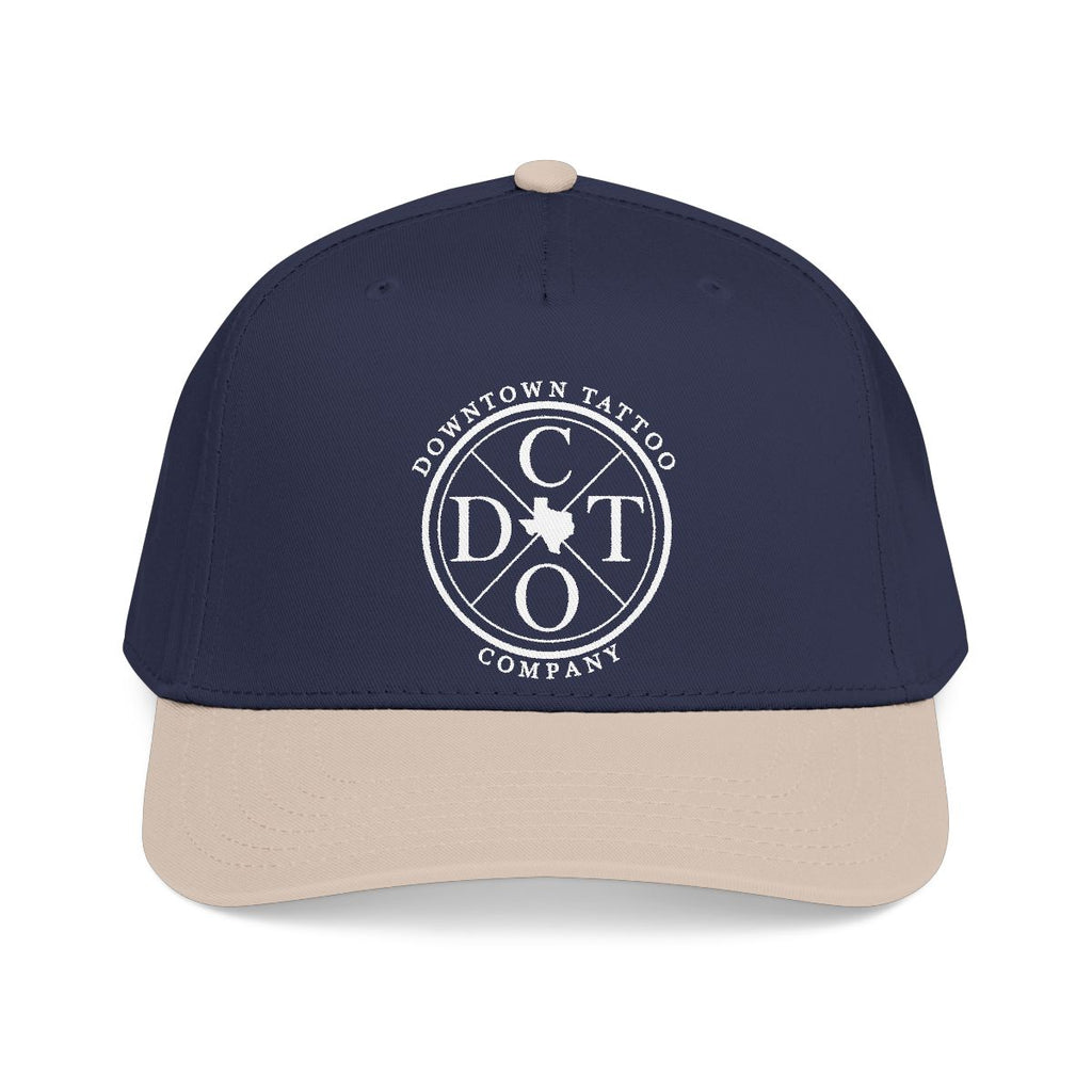 DTC round logo OTTO 31-069 snapback cap - Khaki / Navy - Front view