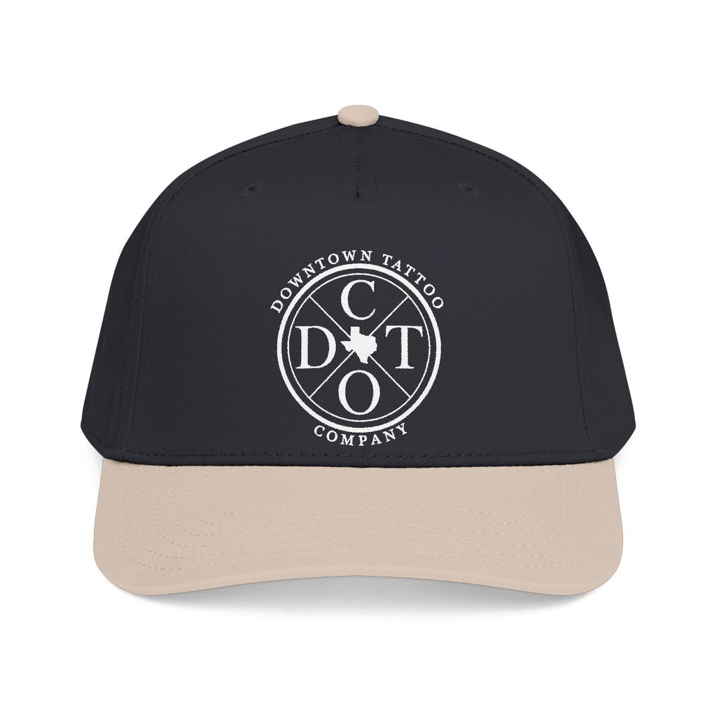 DTC round logo OTTO 31-069 snapback cap - Khaki / Black - Front view