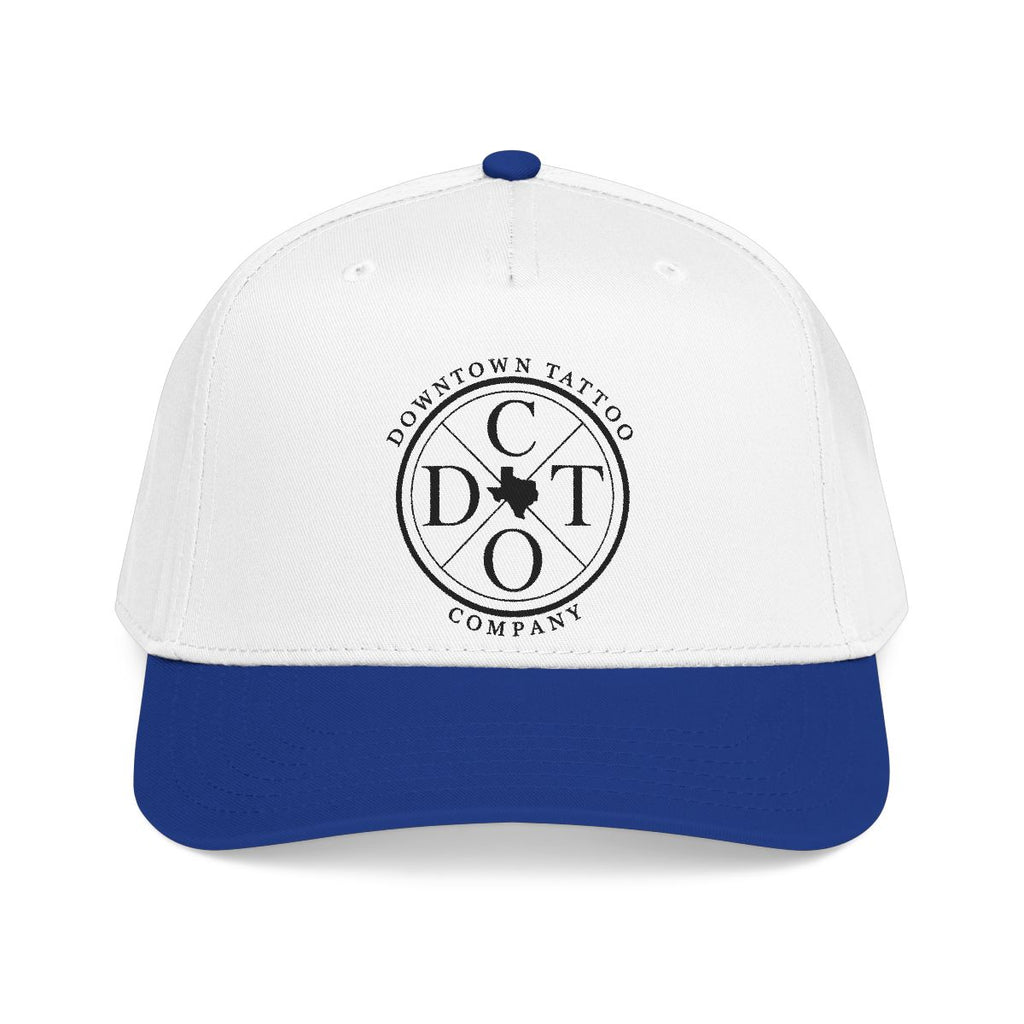 DTC round logo OTTO 31-069 snapback cap - Royal / White - Front view