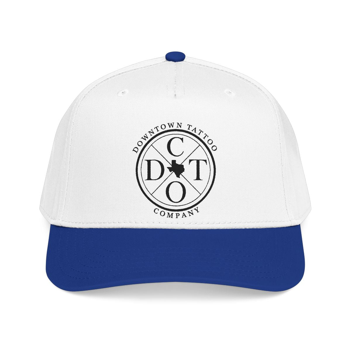 DTC round logo OTTO 31-069 snapback cap - Royal / White - Front view