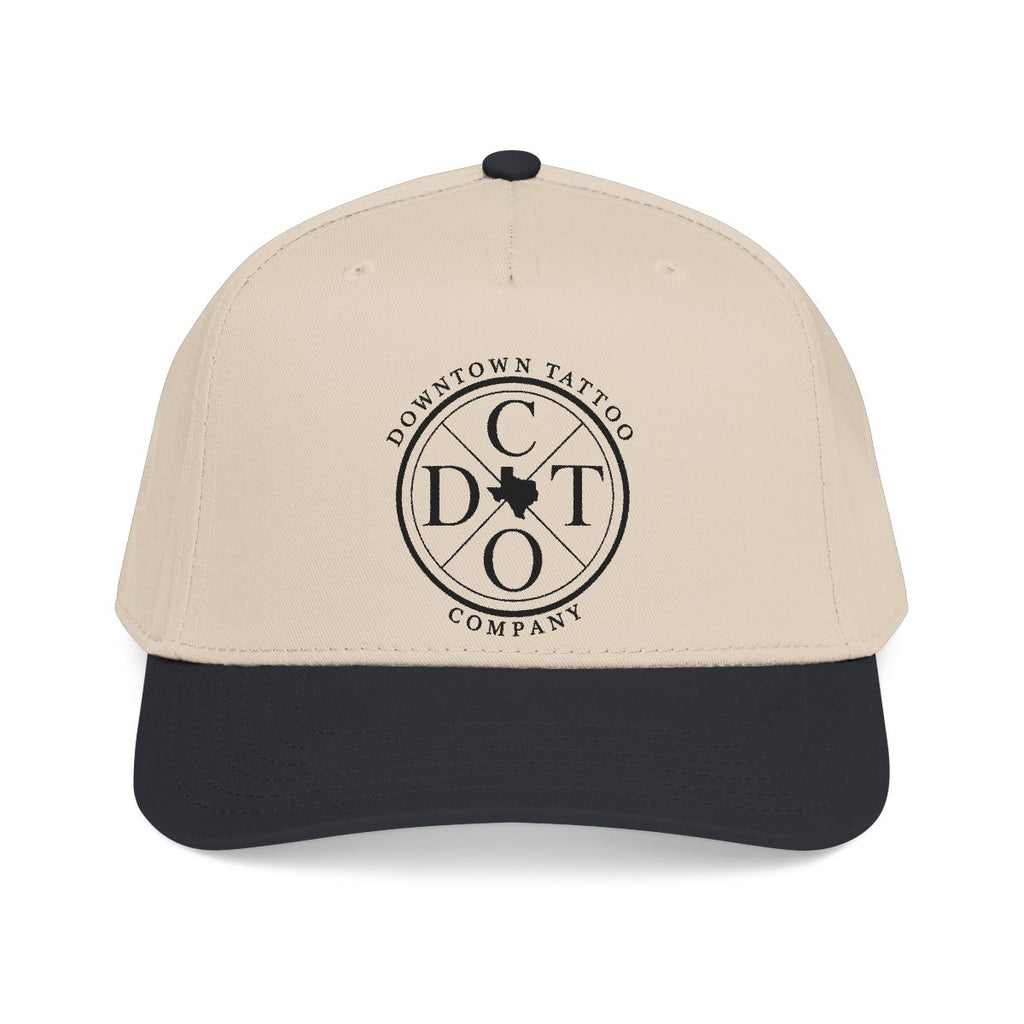 DTC round logo OTTO 31-069 snapback cap - Black / Natural - Front view