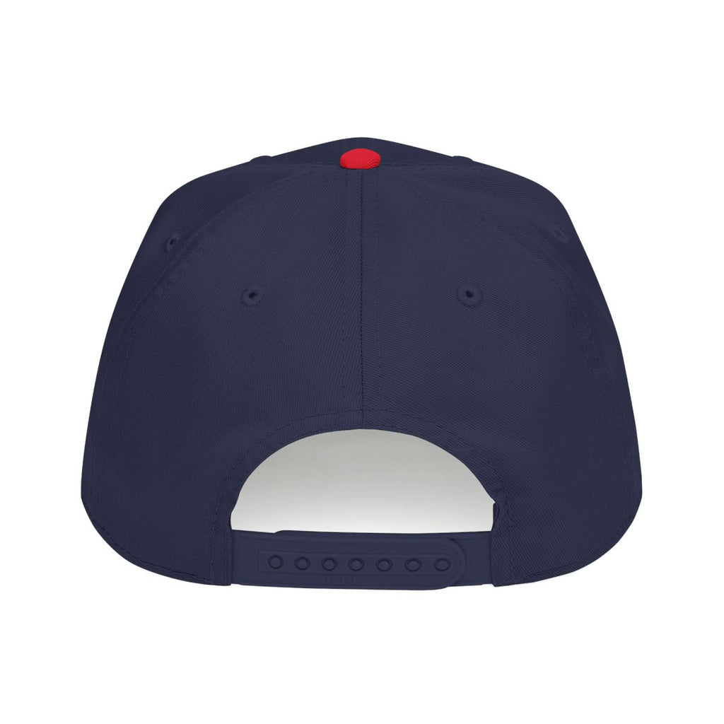 DTC round logo OTTO 31-069 snapback cap - Red / Navy - Rear snapback view