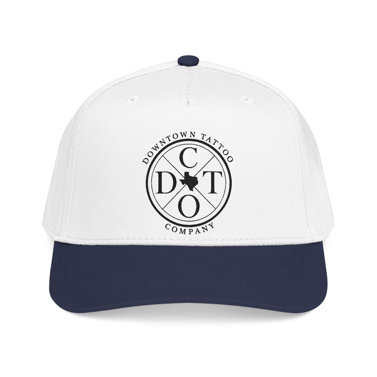 DTC round logo OTTO 31-069 snapback cap - Navy / White - Front view