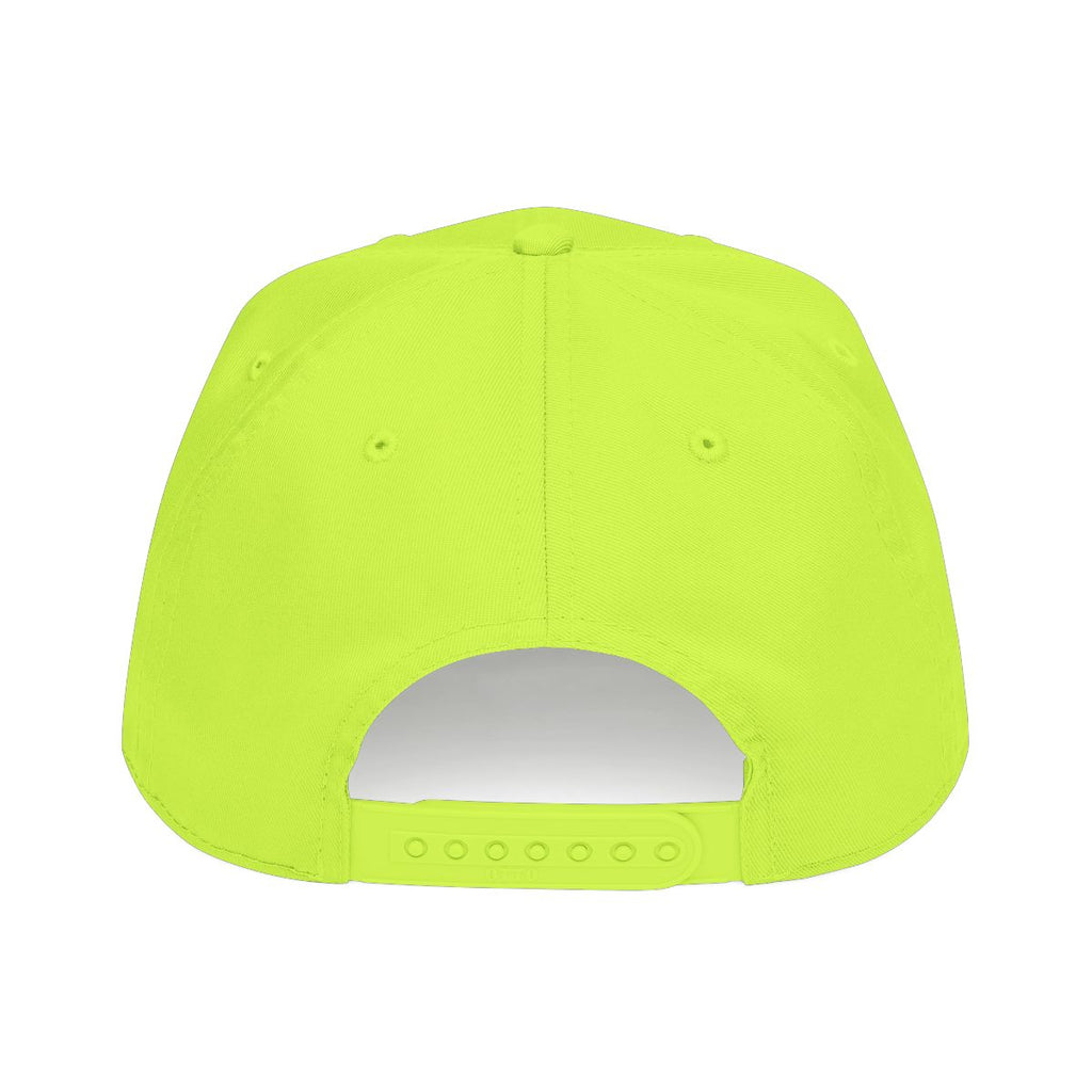 DTC round logo OTTO 31-069 snapback cap - Neon Yellow - Rear snapback view