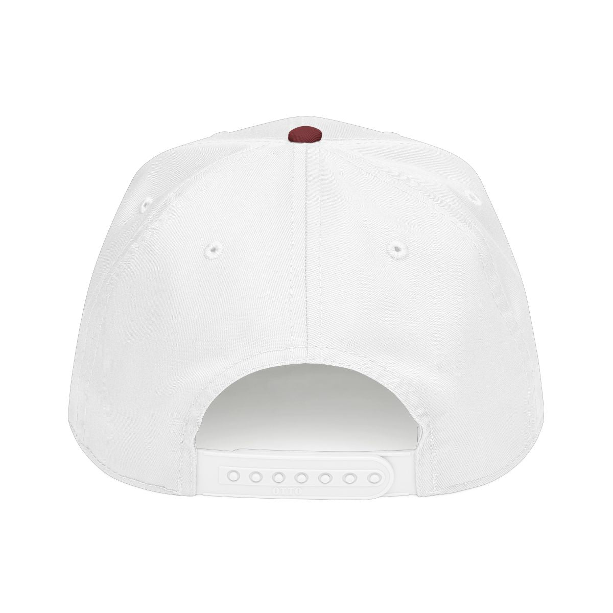 DTC round logo OTTO 31-069 snapback cap - Maroon / White - Rear snapback view