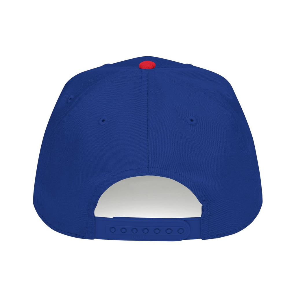 DTC round logo OTTO 31-069 snapback cap - Red / Royal - Rear snapback view
