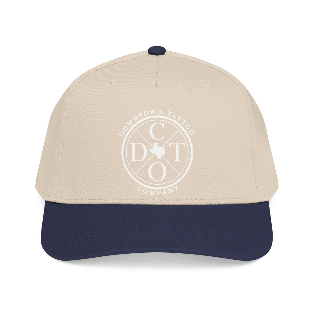 DTC round logo OTTO 31-069 snapback cap - Navy / Natural - Front view