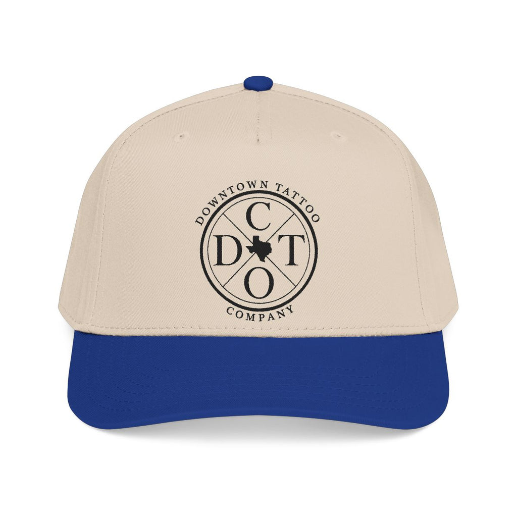 DTC round logo OTTO 31-069 snapback cap - Royal / Natural - Front view