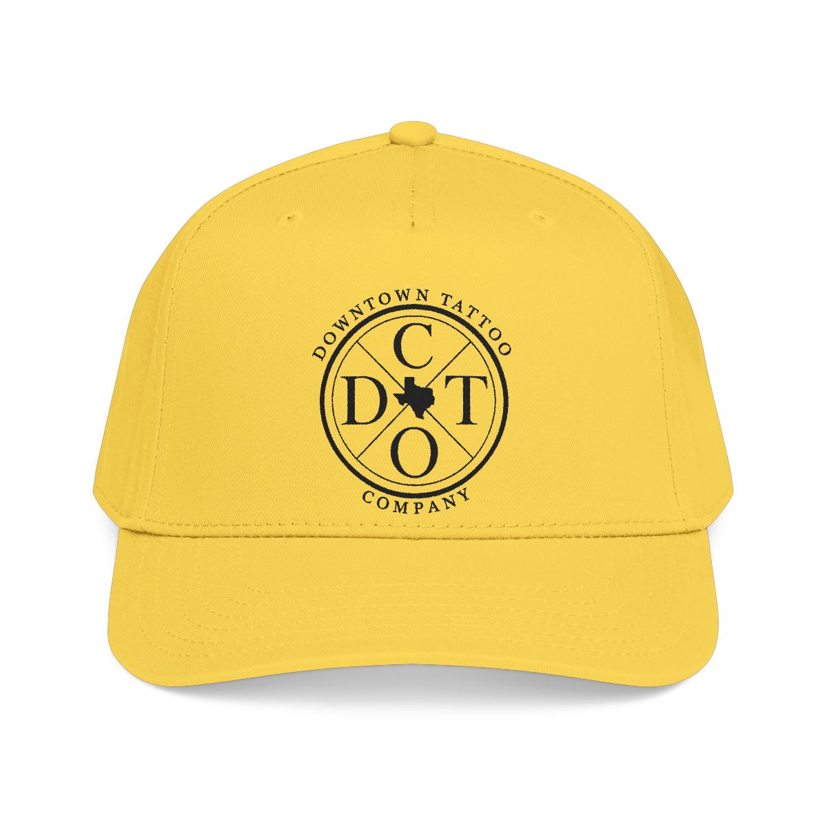 DTC round logo OTTO 31-069 snapback cap - Yellow - Front view