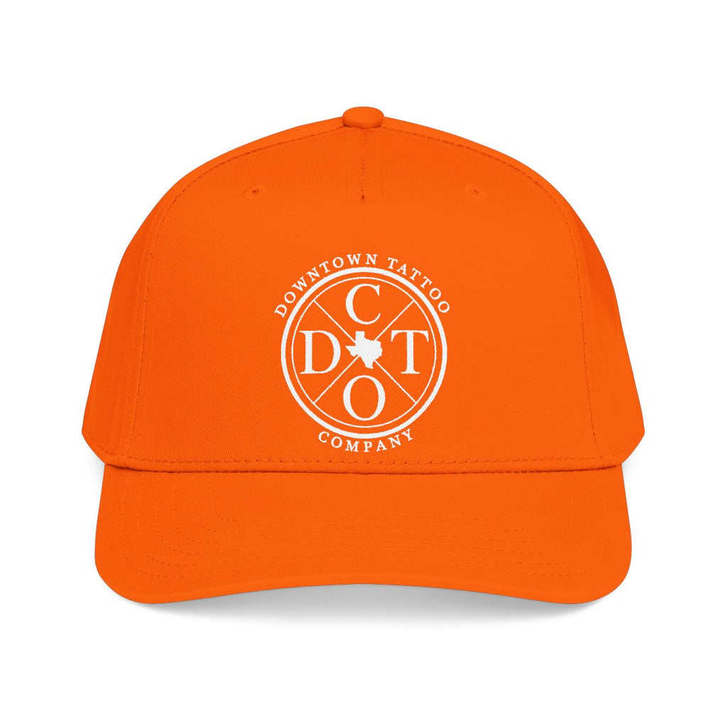 DTC round logo OTTO 31-069 snapback cap - Neon Orange - Front view