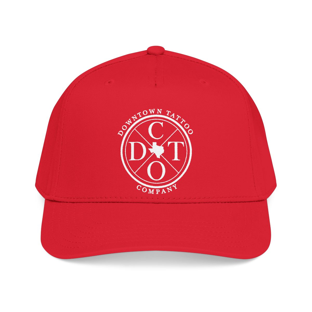 DTC round logo OTTO 31-069 snapback cap - Red - Front view